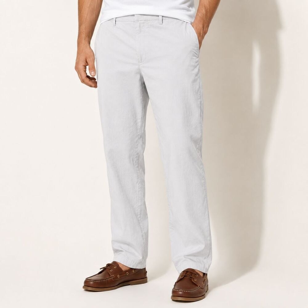 Express Men’s Pants 34x34 Classic Stretch Light Gray Flat Front Straight Leg